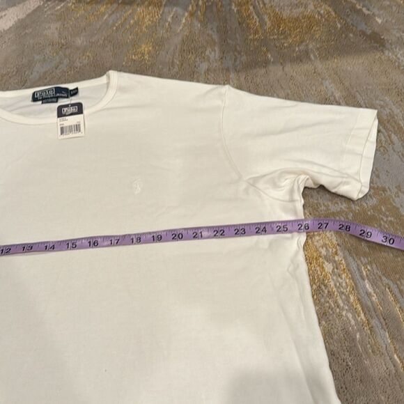 VTG Polo by Ralph Lauren white cotton classic tee size XXL new white pony - Picture 6 of 7